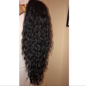 Brand new black 20” curly lace front wig